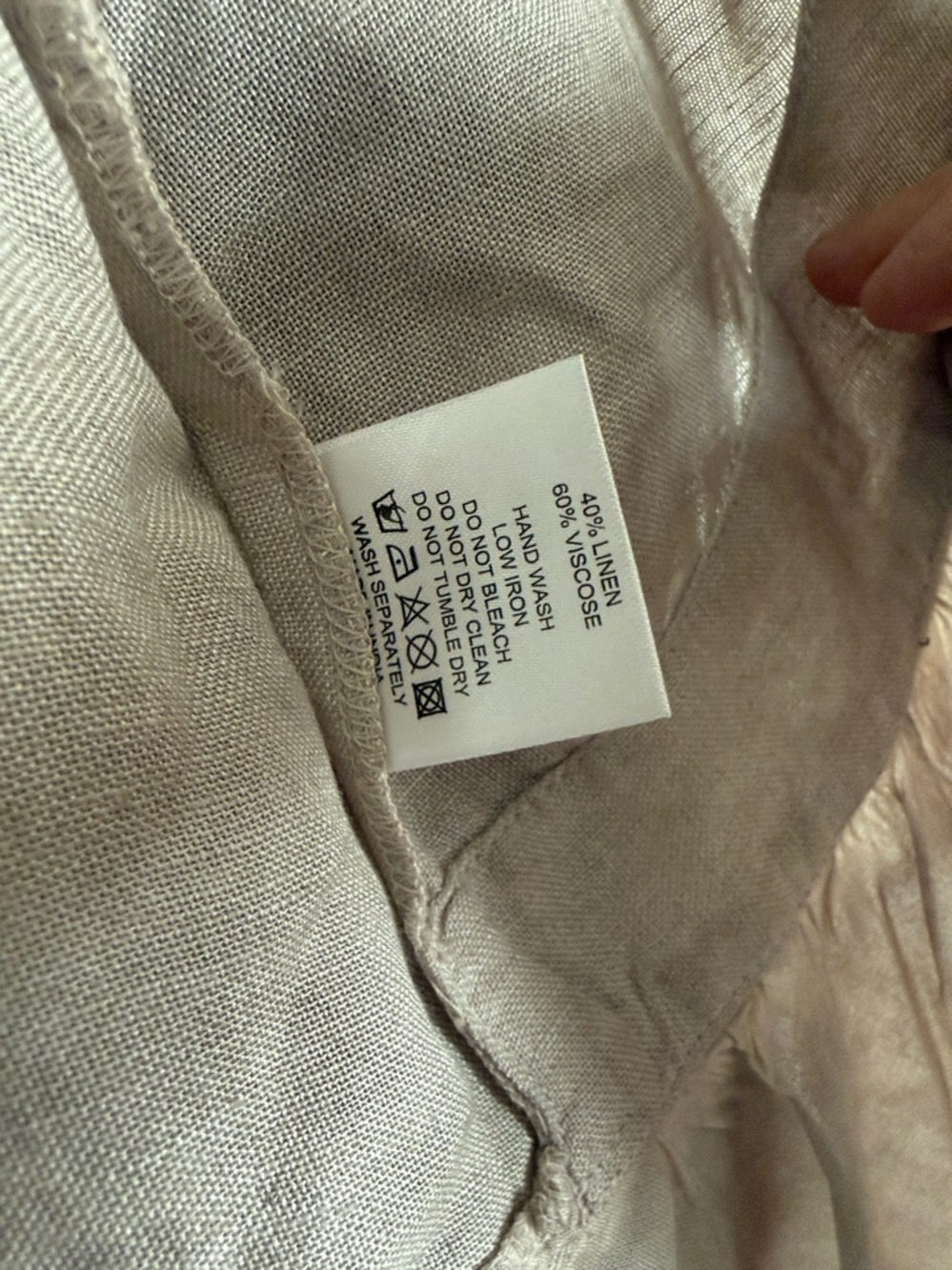 NWT Crosstree Lane Beige Linen Blend Ruffle Open Front Jacket Size Medium - Picture 3 of 9